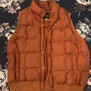 JCrew Burnt Red Puffer Vest